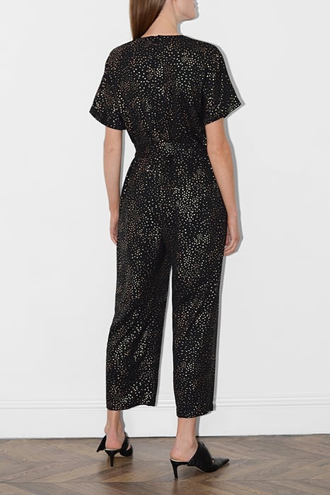 SPECKLE FOIL SS WRAP JMPSUIT BLACK 2