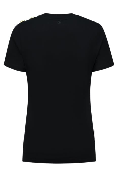 BUTTON T-SHIRT BLACK 2