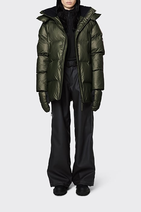 UNISEX BOXY PUFFER PARKA EVERGREEN 2