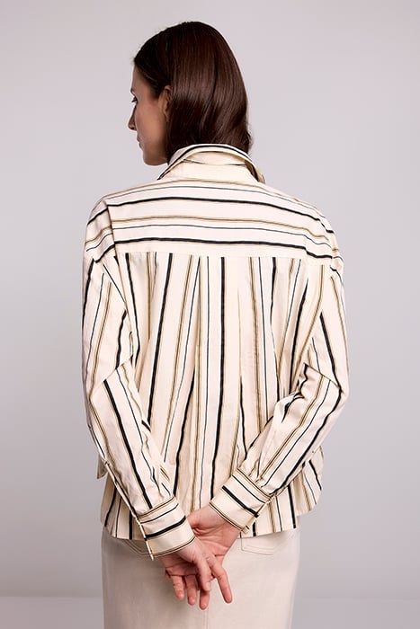 BLOUSE STRIPE POPLIN IVORY 2