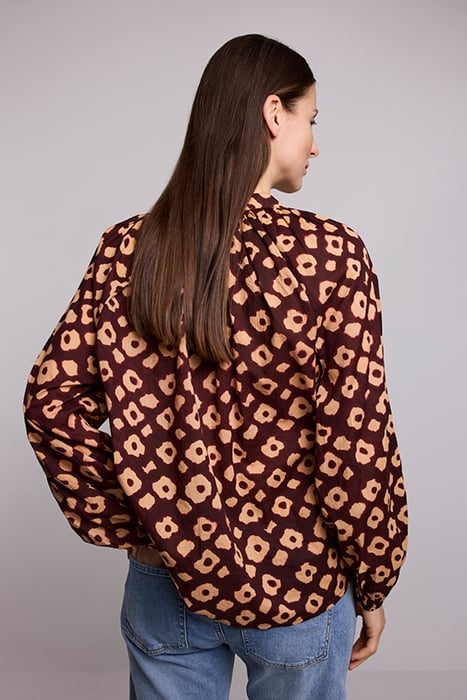 BLOUSE FLOWER MIX RED GRAPE 2