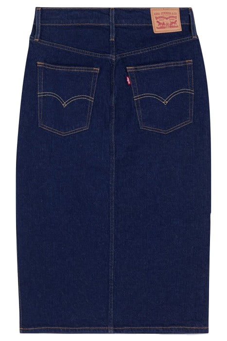 LSESIDE DENIM SKIRT NAVY 4