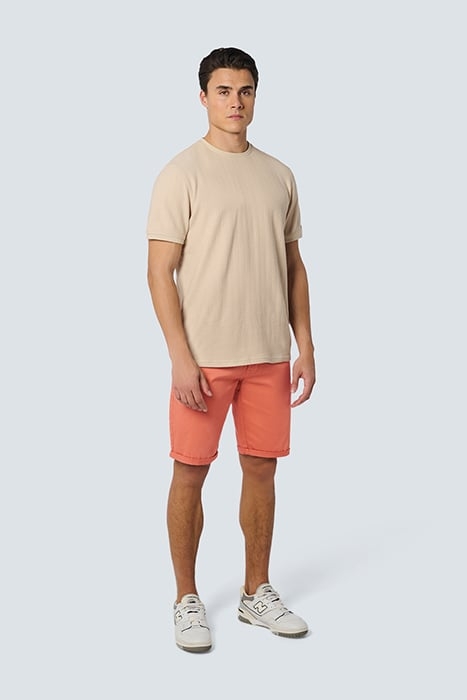 SHORT CHINO GARMENT DYED TWILL STRETCH MELON 3