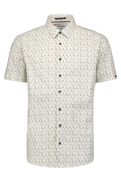 SHIRT SHORT SLEEVE STRETCH ALLOVER PRINTED GREEN 4