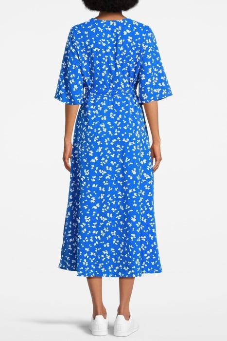 BONITA WRAP ANGEL DRESS LONG BRIGHT BLUE/WHITE 2