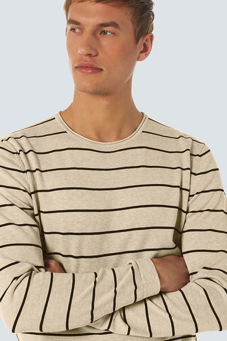 PULLOVER CREWNECK STRIPE CREAM 6