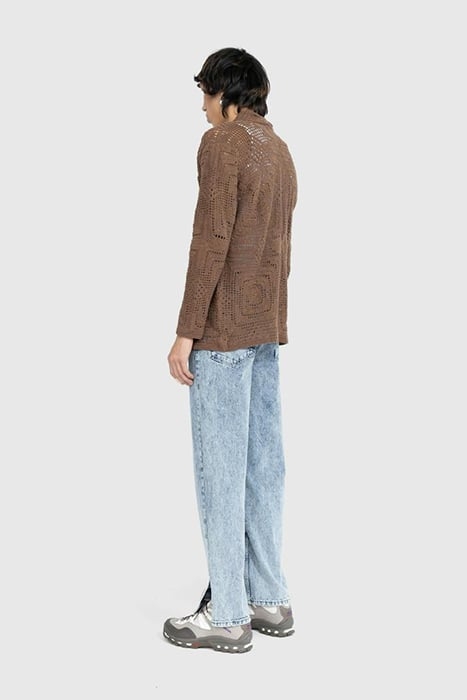 BODE – OVERDYE CROCHET SHIRT BROWN 3