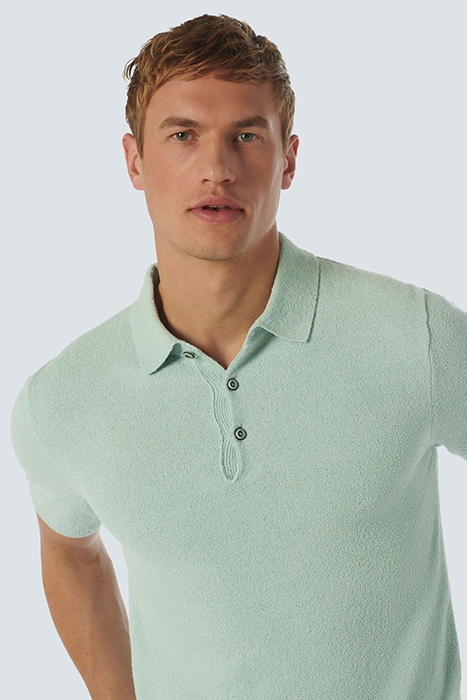 PULLOVER SHORT SLEEVE POLO SOLID RELIEF KNIT MINT 6