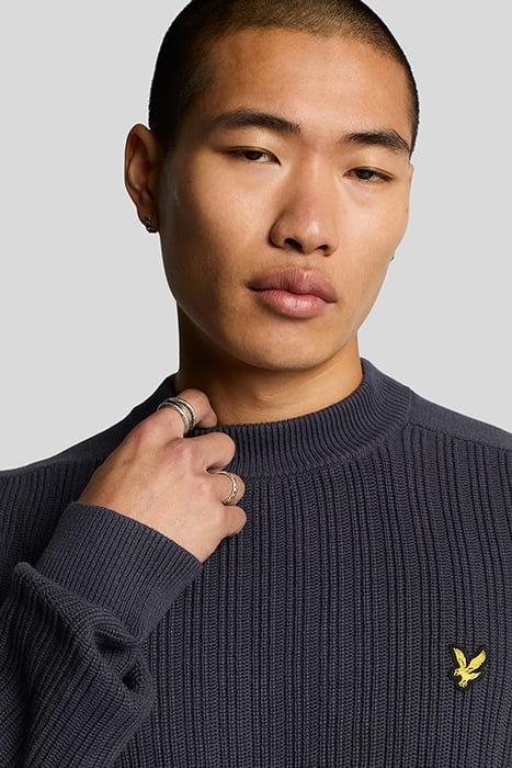 RIBBED MOCK NECK JUMPER NAVY NIGHT 5