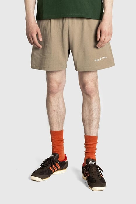 MUSEUM OF PEACE & QUIET – WORDMARK SWEATSHORTS CLAY 1