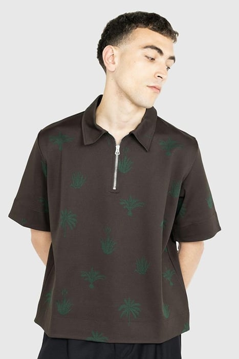 JIL SANDER – POLO SHORTSLEEVE BROWN 1