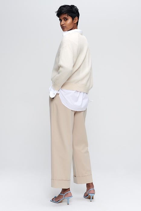 SOFT TWILL PLEATED PANTS SIMPLY TAUPE 3