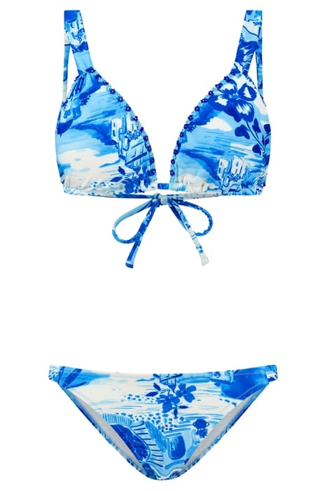 LADIES BINDI BIKINI SET GREEK SCENERY BLUE GREEK SCENERY 4