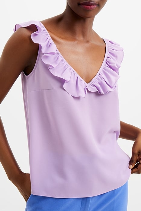 RECYCLED CREPE SLVLESS CAMI PURPLE 1