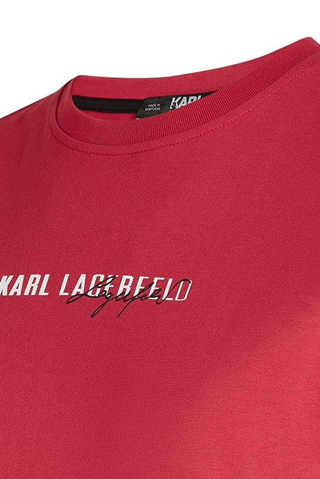 KARL ESSENTIAL LOGO TEE DRESS HAUTE RED 3