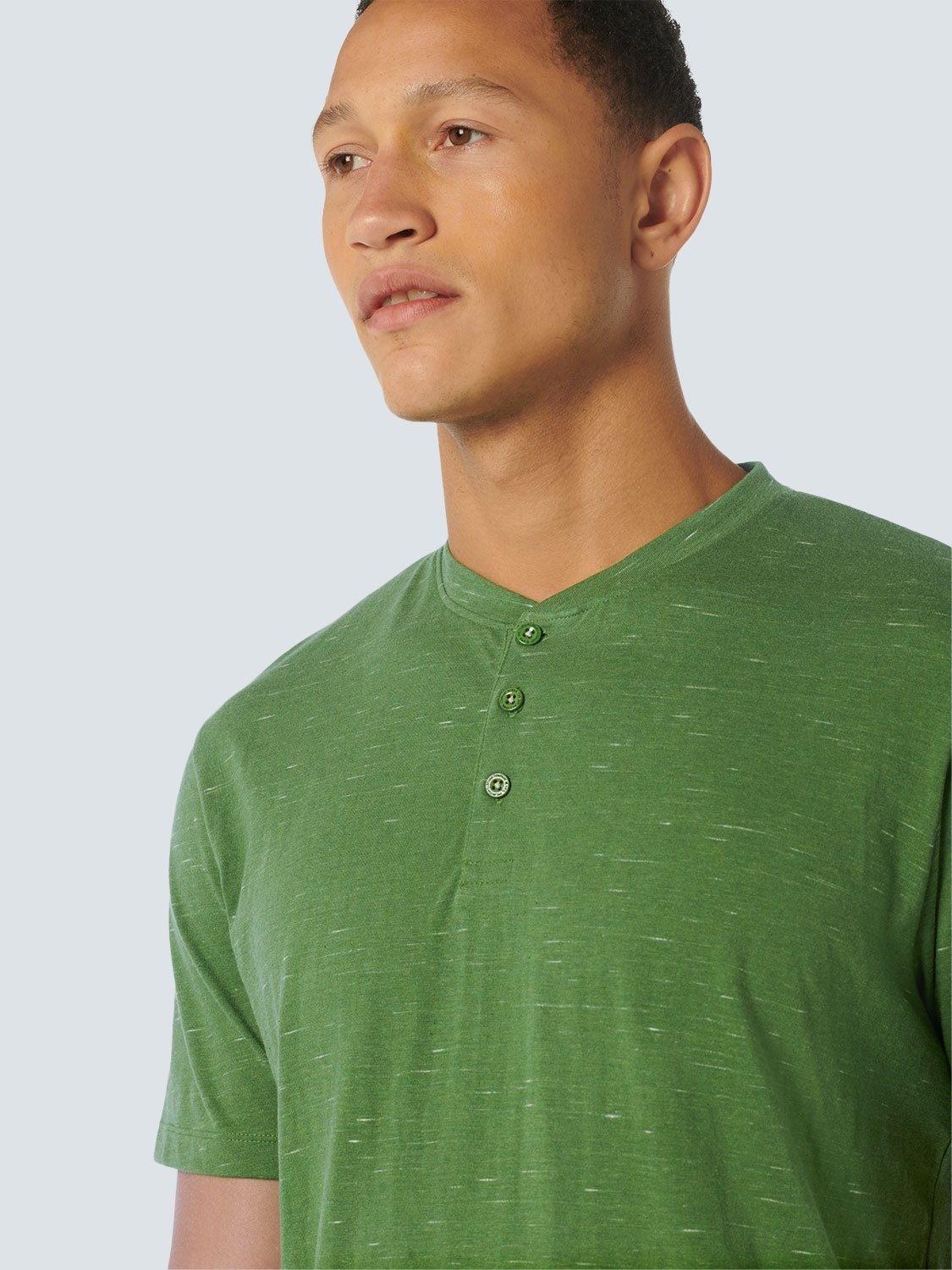 T-SHIRT GRANDDAD MELANGE GREEN 6