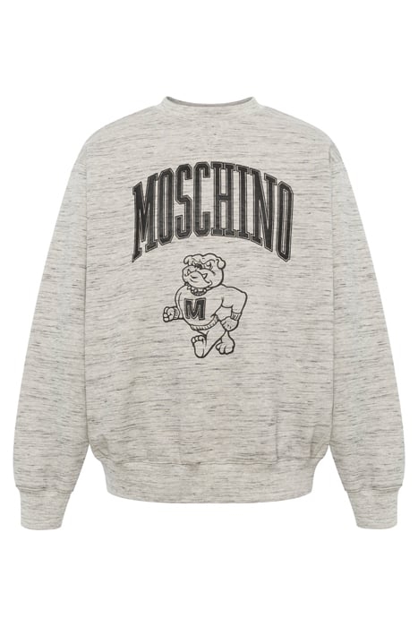 MOSCHINO VARSITY COTTON SWEATSHIRT GREY 3