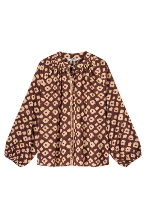 BLOUSE FLOWER MIX RED GRAPE 4