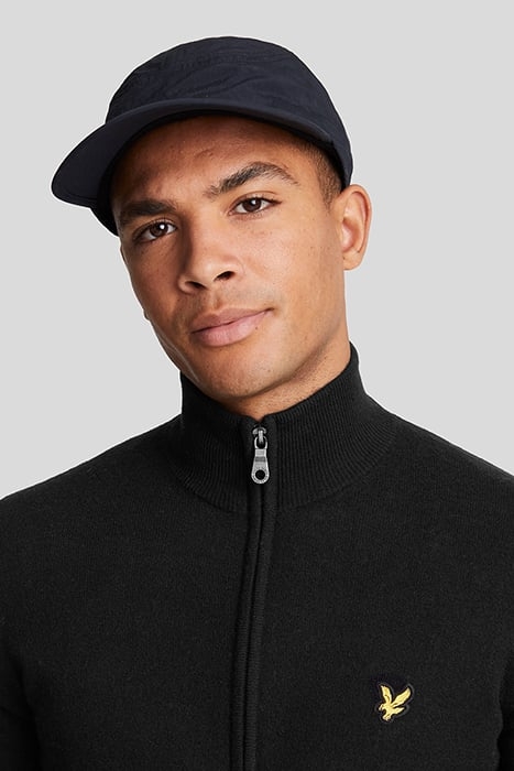 LAMBSWOOL BLEND ZIP THROUGH CARDIGAN JET BLACK MARL 4