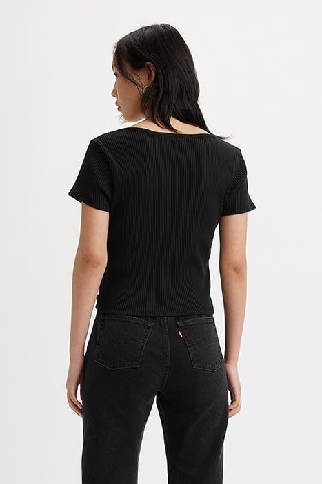 SS BUTTON-DOWN SHIRT BLACK 2