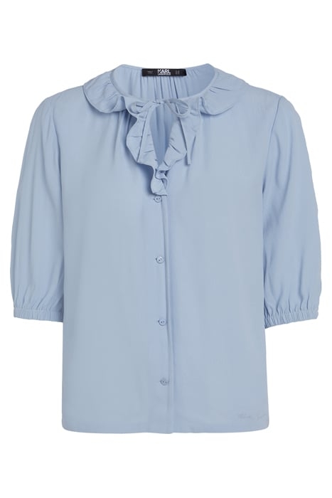 FLUID BUTTON BLOUSE LIGHT BLUE 1