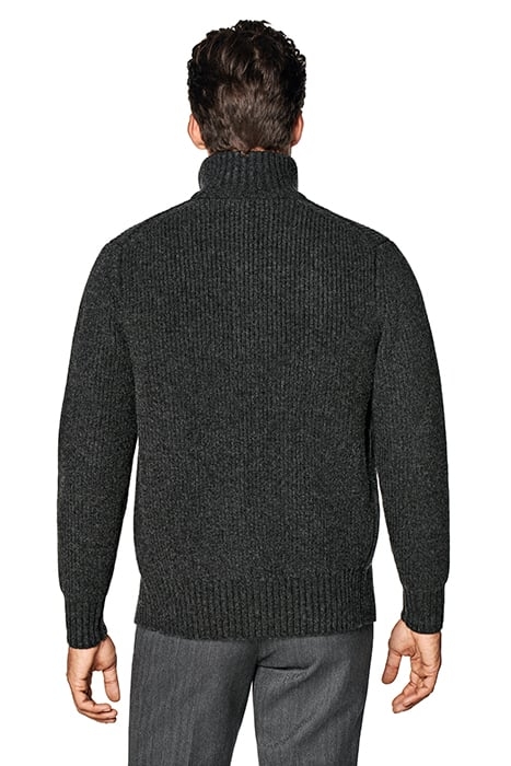 DARK GREY MERINO CARDIGAN DARK GREY 2