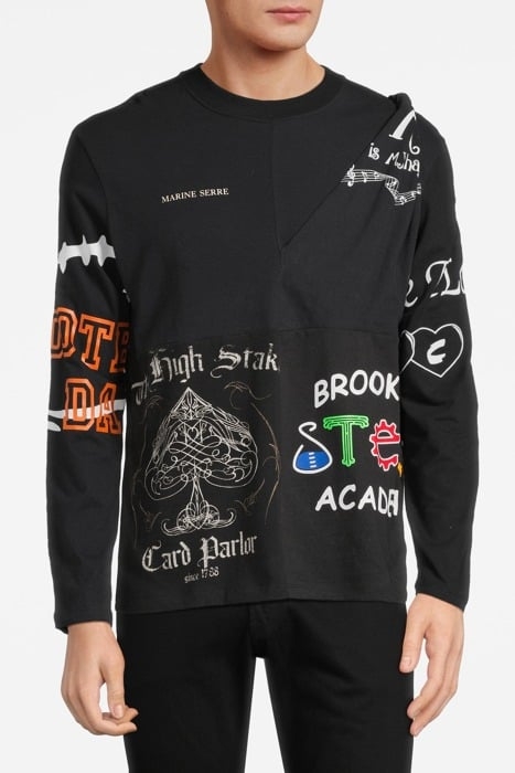 MARINE SERRE – REGENERATED GRAPHIC TEE BLACK 1