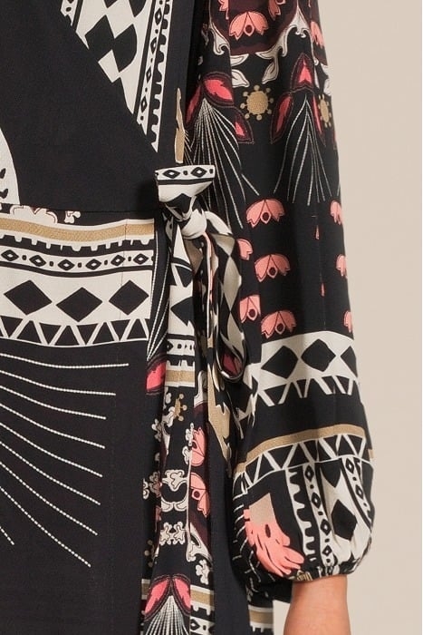 DRESS SCARF PRINT BLACK 4