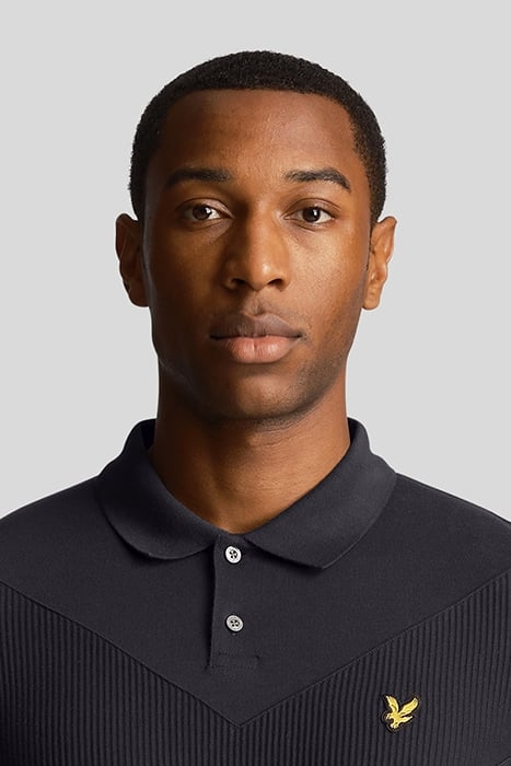 CHEVRON POLO SHIRT BLACK ICE 5