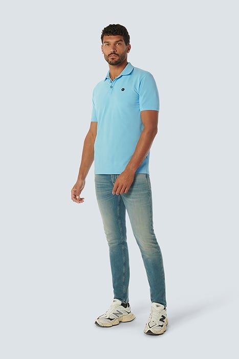 POLO PIQUE GARMENT DYED AQUA 3