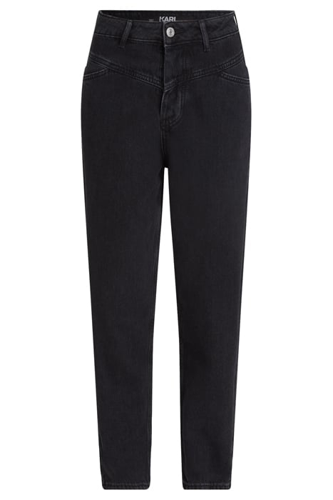 MOM CUT BLACK DENIM PANTS BLACK 1