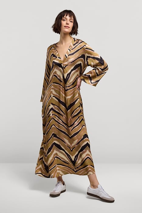 DRESS ZIGZAG GREEN LENTIL 1