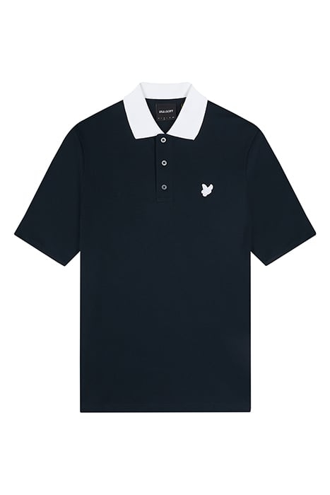 TONAL RINGER POLO SHIRT DARK NAVY/ WHITE 4