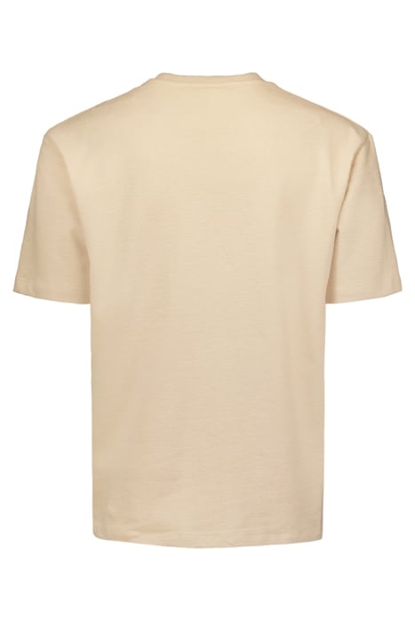 T-SHIRT CREWNECK SOLID JACQUARD SLUB CEMENT 5