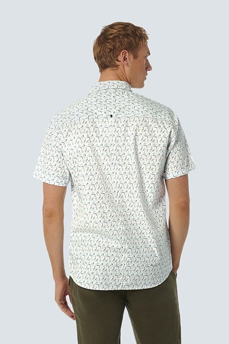 SHIRT SHORT SLEEVE STRETCH ALLOVER PRINTED AQUA 2