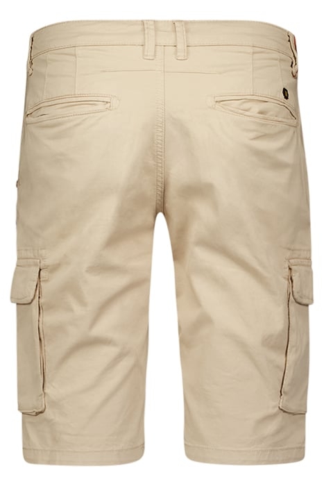 SHORT CARGO GARMENT DYED + STONE WASHED STRETCH CEMENT 5