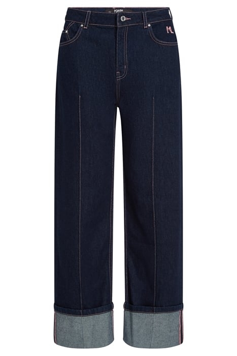 PIN TUCK WIDE LEG DENIM BLUE 1