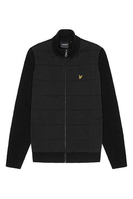 HYBRID TEXTURED ZIP THROUGH CARDIGAN JET BLACK 4