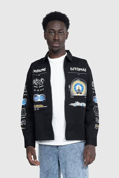 SPACE AVAILABLE STUDIO – UTOPIA WORK JACKET BLACK 1