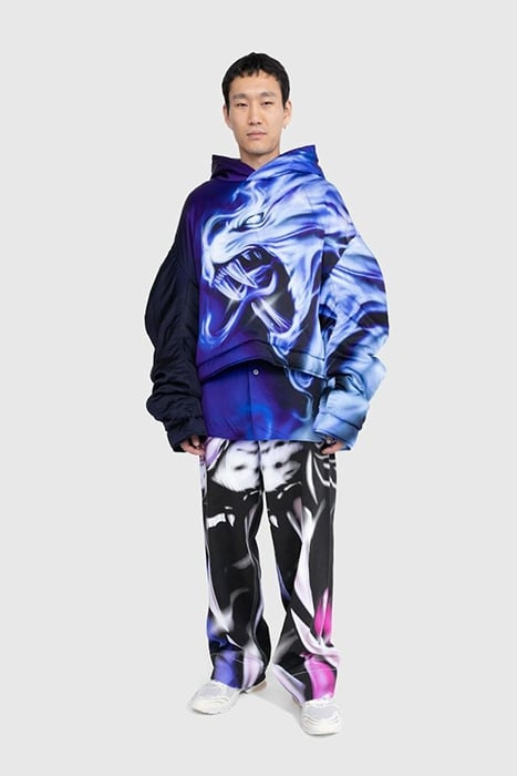 GERRIT JACOB – SATIN PADDED HOODIE LILAC 2