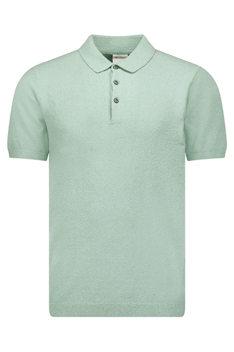 PULLOVER SHORT SLEEVE POLO SOLID RELIEF KNIT MINT 4