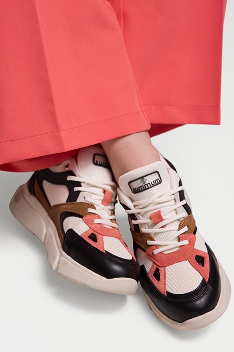 SNEAKER COMBI MATERIAL BRIGHT CORAL 5