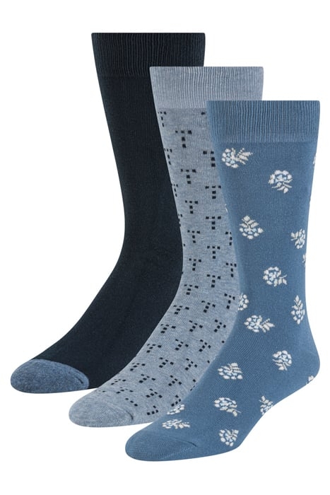 3PK MENS NON TERRY CREW BLUE 5