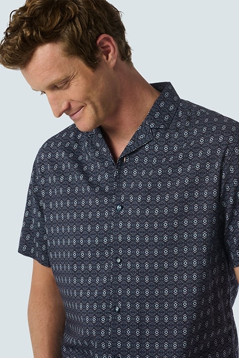 SHIRT SHORT SLEEVE RESORT COLLAR ALLOVER PRINTED NIGHT 6