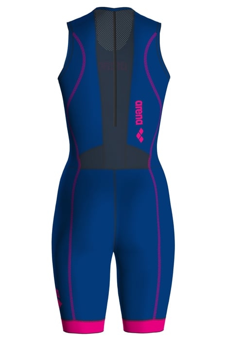 W TRISUIT ST 2.0 REAR ZIP ROYAL/PINK 2