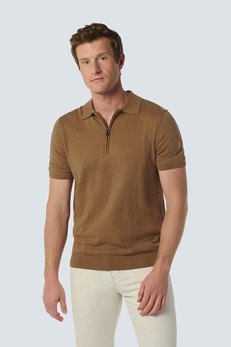 PULLOVER SHORT SLEEVE POLO BROWN 1