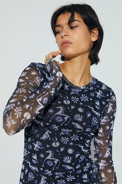 AERIN MESH DRESS BLACK 4