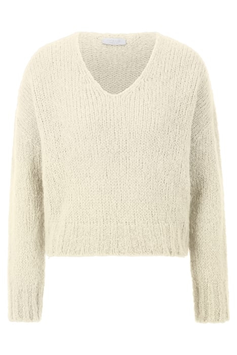 V-NECK PULLOVER PEARL WHITE 3