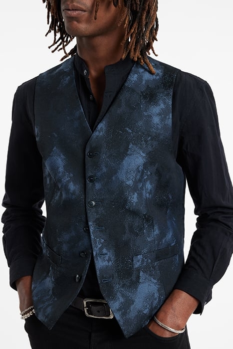 FRONT BODY DARTS VEST WITH WELT HIP BLUE STONE 3