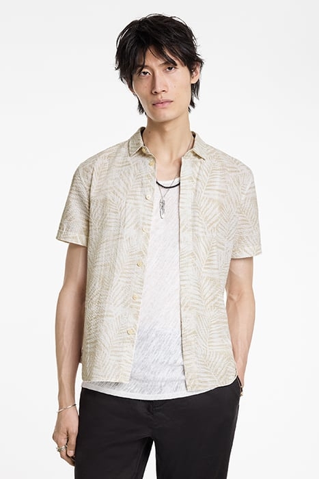 LOREN SHORT SLEEVE SHIRT IN PALM PRINT S TERRA 1